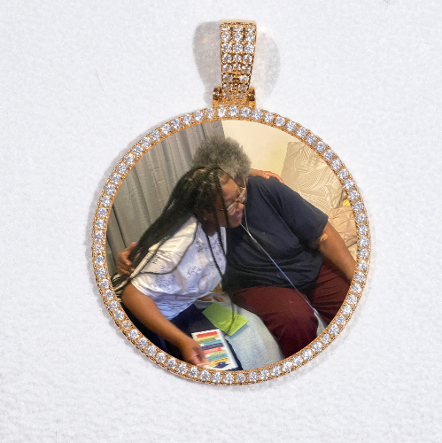 MEDIUM 3D CIRCLE CUSTOM PICTURE PENDANT