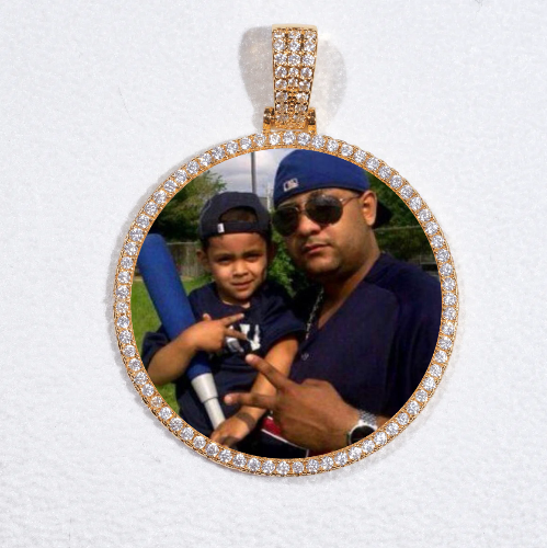 MEDIUM 3D CIRCLE CUSTOM PICTURE PENDANT