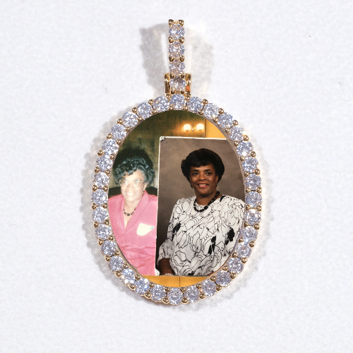 3D Oval Custom Picture Pendant