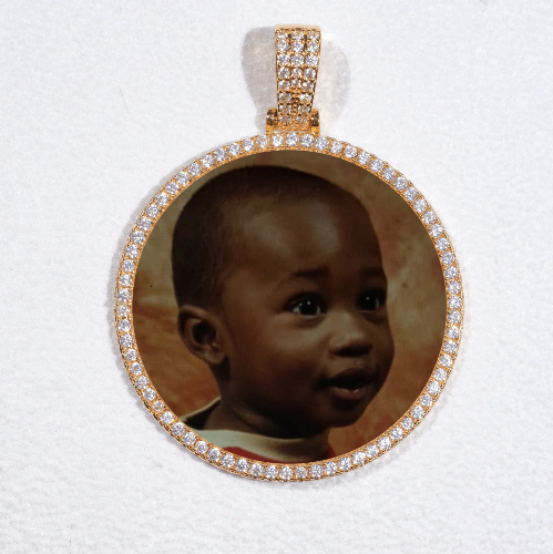 MEDIUM 3D CIRCLE CUSTOM PICTURE PENDANT