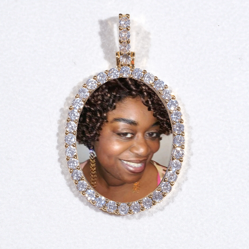 3D Oval Custom Picture Pendant