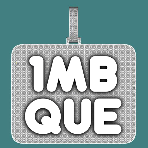 CUSTOM LETTER NECKLACE 3D BIG SQUARE