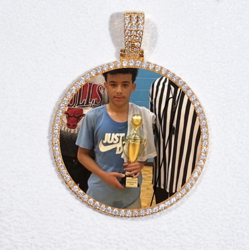 MEDIUM 3D CIRCLE CUSTOM PICTURE PENDANT