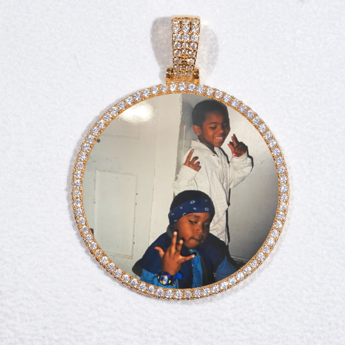 MEDIUM 3D CIRCLE CUSTOM PICTURE PENDANT