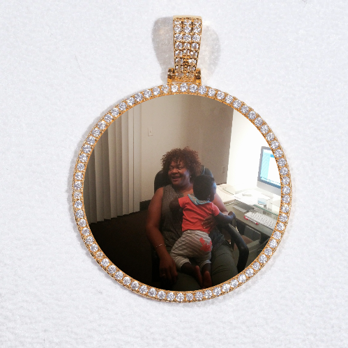 MEDIUM 3D CIRCLE CUSTOM PICTURE PENDANT