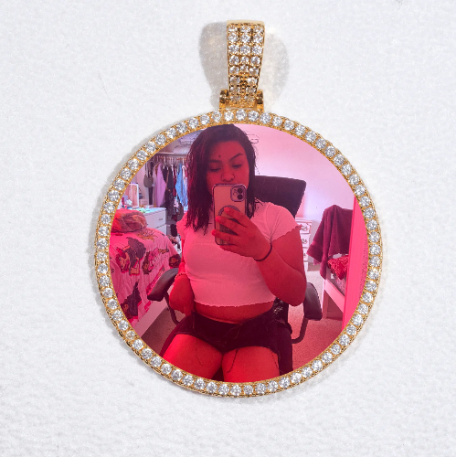 MEDIUM 3D CIRCLE CUSTOM PICTURE PENDANT