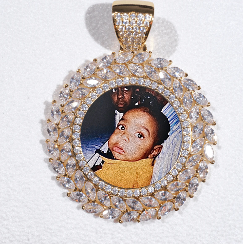 Large 3D Wheat Ear Custom Picture Pendant