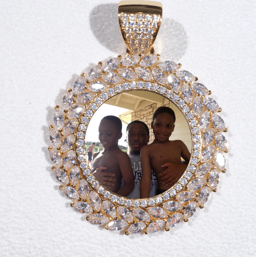 Large 3D Wheat Ear Custom Picture Pendant