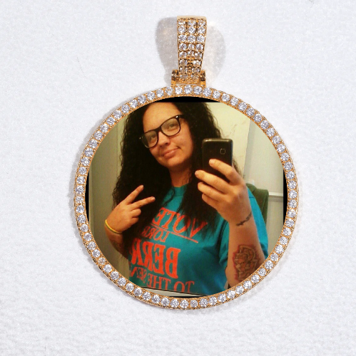 MEDIUM 3D CIRCLE CUSTOM PICTURE PENDANT