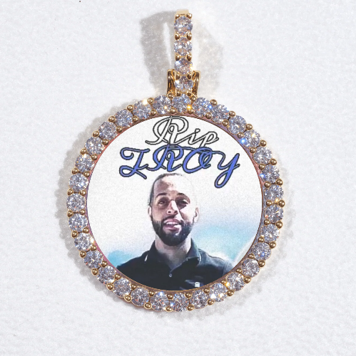 3D CIRCLE CUSTOM PICTURE PENDANT SMALL SIZE