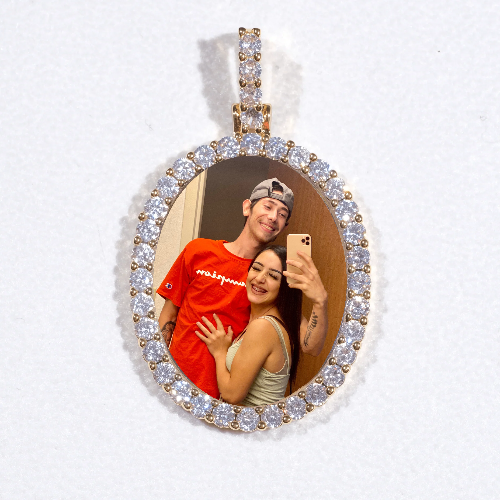 3D Oval Custom Picture Pendant