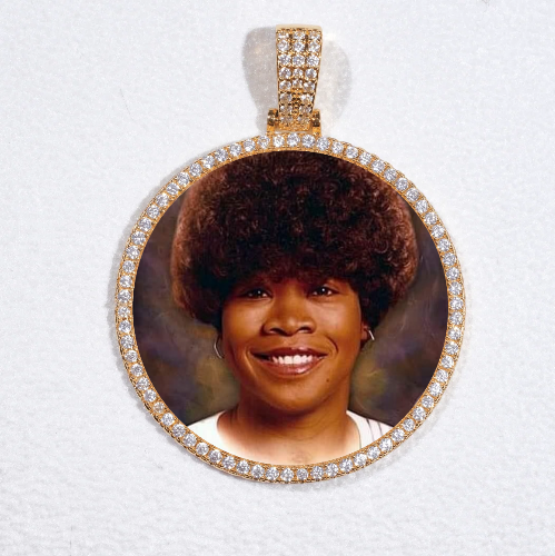 MEDIUM 3D CIRCLE CUSTOM PICTURE PENDANT