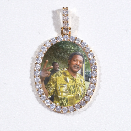 3D Oval Custom Picture Pendant