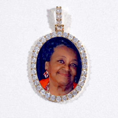3D Oval Custom Picture Pendant