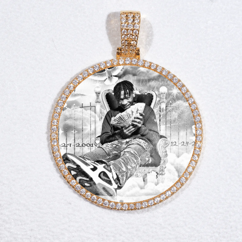 MEDIUM 3D CIRCLE CUSTOM PICTURE PENDANT