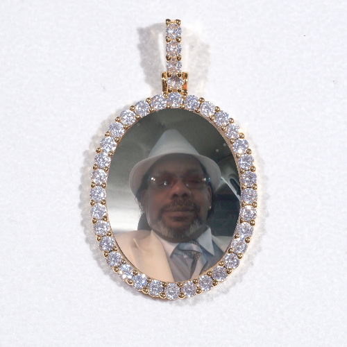 3D Oval Custom Picture Pendant