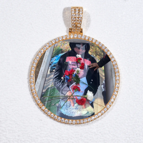 MEDIUM 3D CIRCLE CUSTOM PICTURE PENDANT