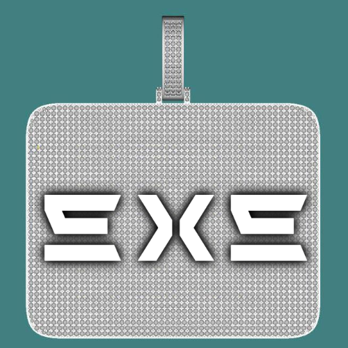 CUSTOM LETTER NECKLACE 3D BIG SQUARE