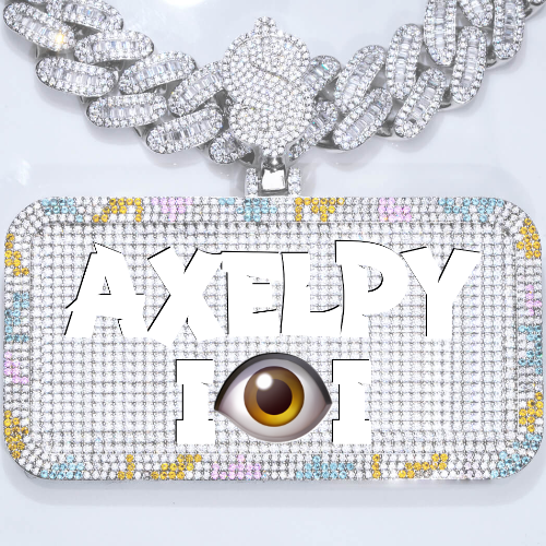 CUSTOM LETTER NECKLACE 3D COLORFUL SQUARE