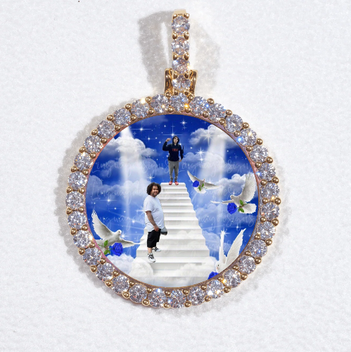 3D CIRCLE CUSTOM PICTURE PENDANT SMALL SIZE