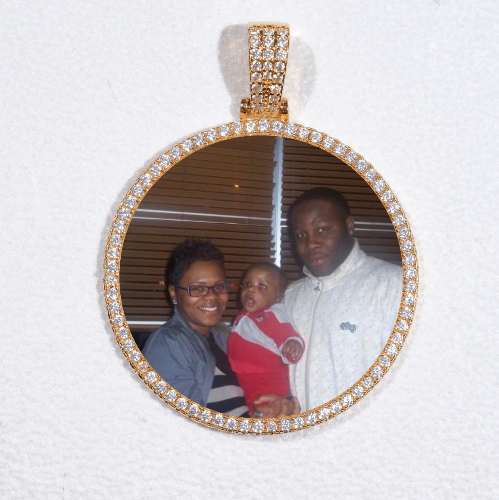 MEDIUM 3D CIRCLE CUSTOM PICTURE PENDANT