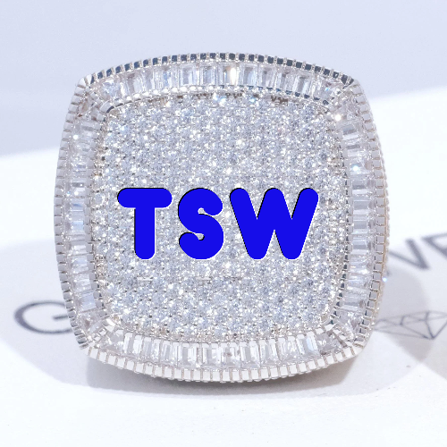 CUSTOM LETTER 3D ICED RING