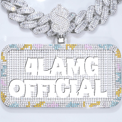 CUSTOM LETTER NECKLACE 3D COLORFUL SQUARE