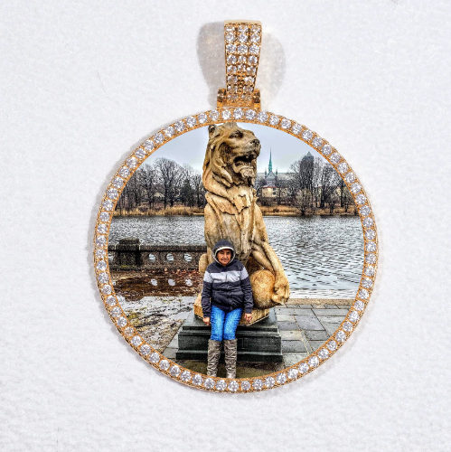 MEDIUM 3D CIRCLE CUSTOM PICTURE PENDANT