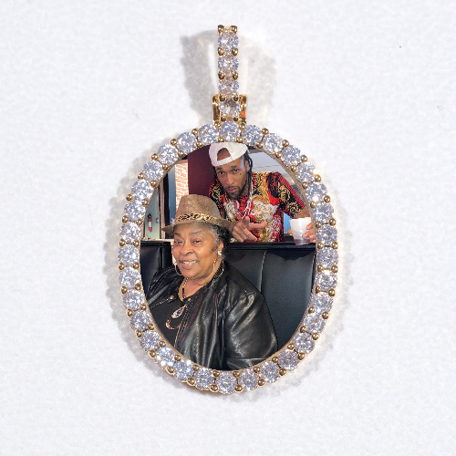 3D Oval Custom Picture Pendant