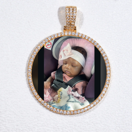 MEDIUM 3D CIRCLE CUSTOM PICTURE PENDANT