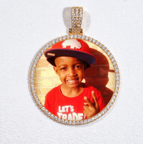 MEDIUM 3D CIRCLE CUSTOM PICTURE PENDANT