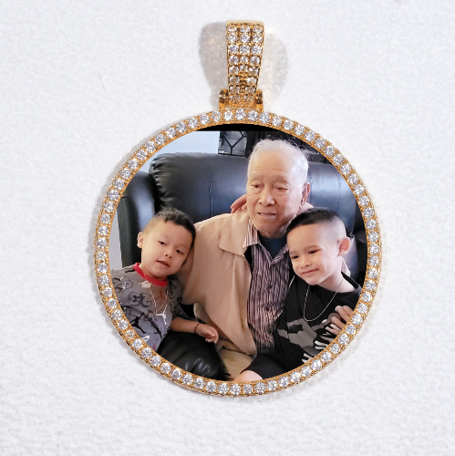 MEDIUM 3D CIRCLE CUSTOM PICTURE PENDANT