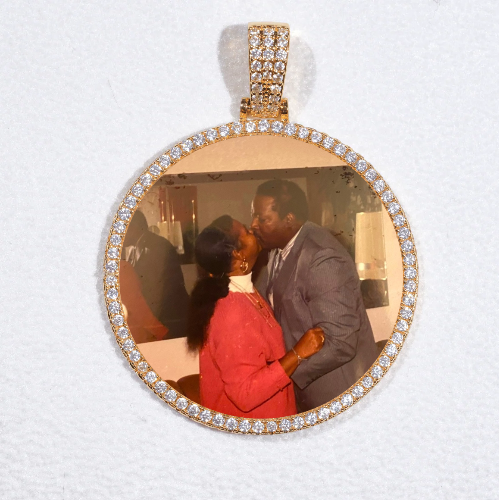 MEDIUM 3D CIRCLE CUSTOM PICTURE PENDANT