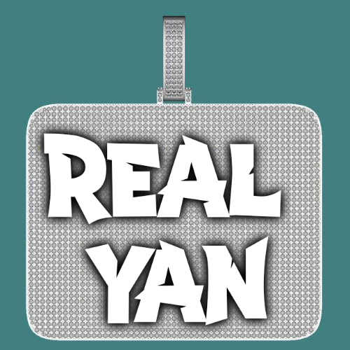 CUSTOM LETTER NECKLACE 3D BIG SQUARE