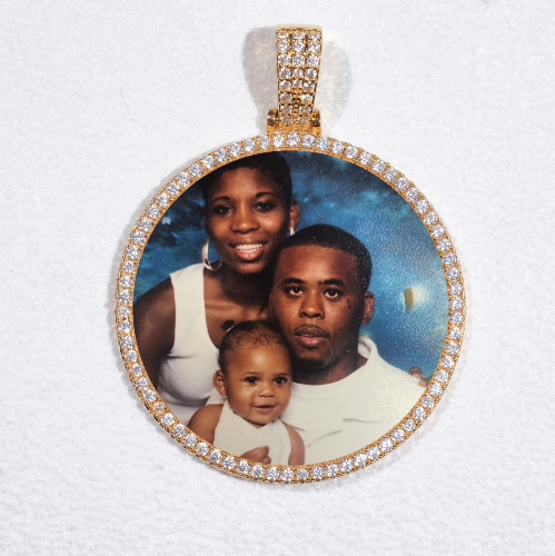 MEDIUM 3D CIRCLE CUSTOM PICTURE PENDANT