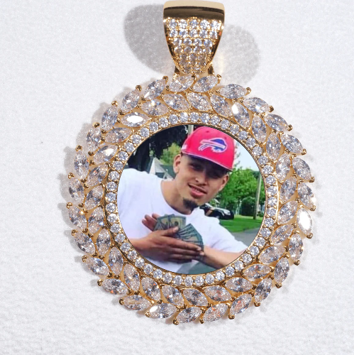 Large 3D Wheat Ear Custom Picture Pendant