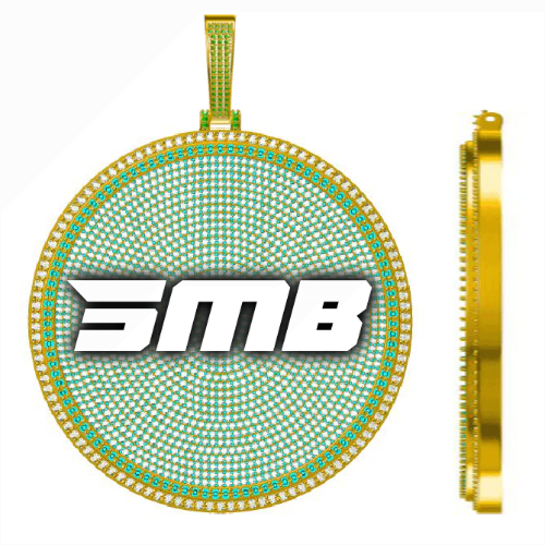 CUSTOM LETTER NECKLACE 3D BIG DISC