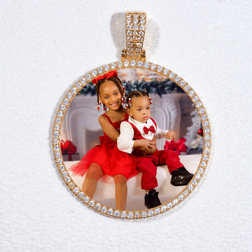 MEDIUM 3D CIRCLE CUSTOM PICTURE PENDANT