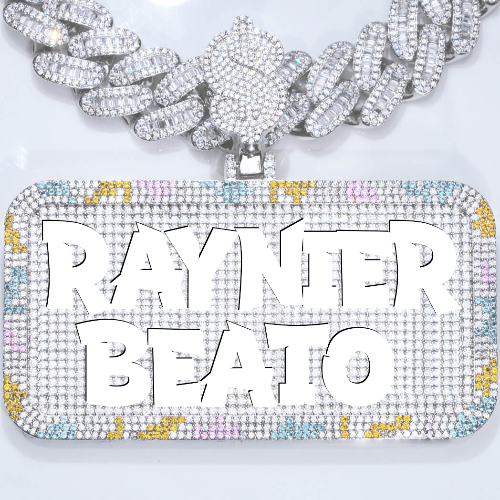 CUSTOM LETTER NECKLACE 3D COLORFUL SQUARE