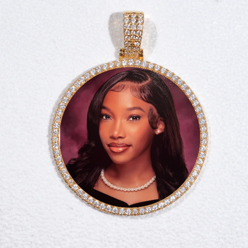 MEDIUM 3D CIRCLE CUSTOM PICTURE PENDANT
