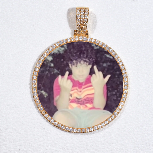 MEDIUM 3D CIRCLE CUSTOM PICTURE PENDANT