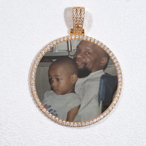 MEDIUM 3D CIRCLE CUSTOM PICTURE PENDANT