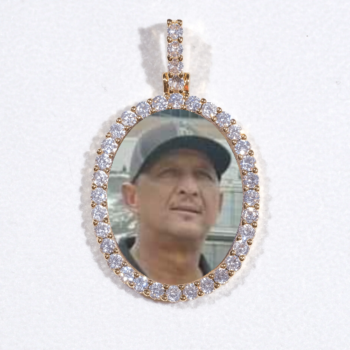 3D Oval Custom Picture Pendant