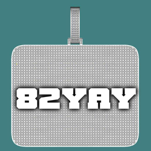 CUSTOM LETTER NECKLACE 3D BIG SQUARE