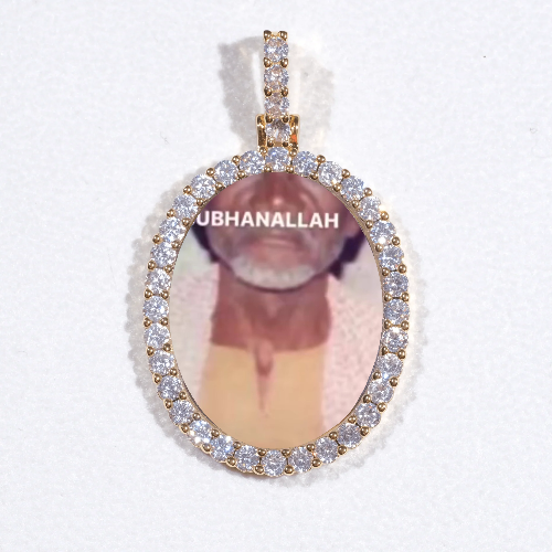 3D Oval Custom Picture Pendant