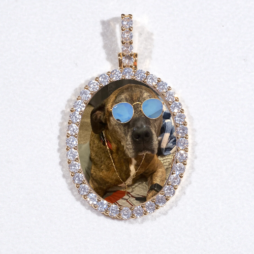 3D Oval Custom Picture Pendant