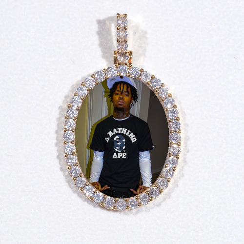 3D Oval Custom Picture Pendant