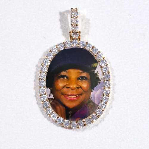 3D Oval Custom Picture Pendant