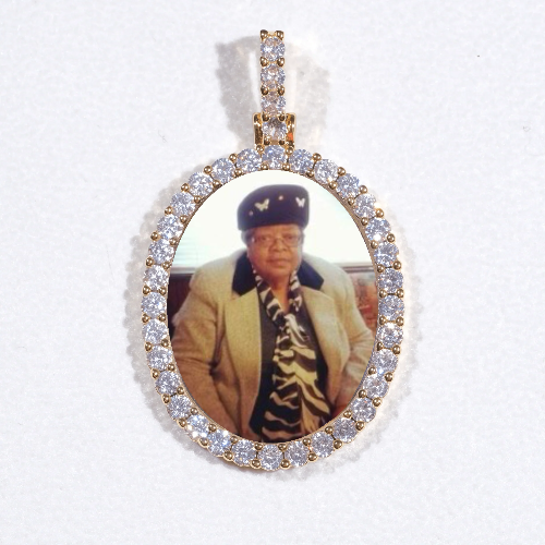 3D Oval Custom Picture Pendant