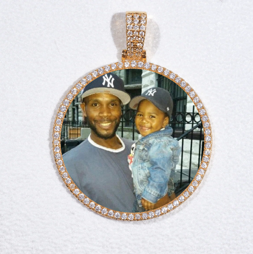 MEDIUM 3D CIRCLE CUSTOM PICTURE PENDANT